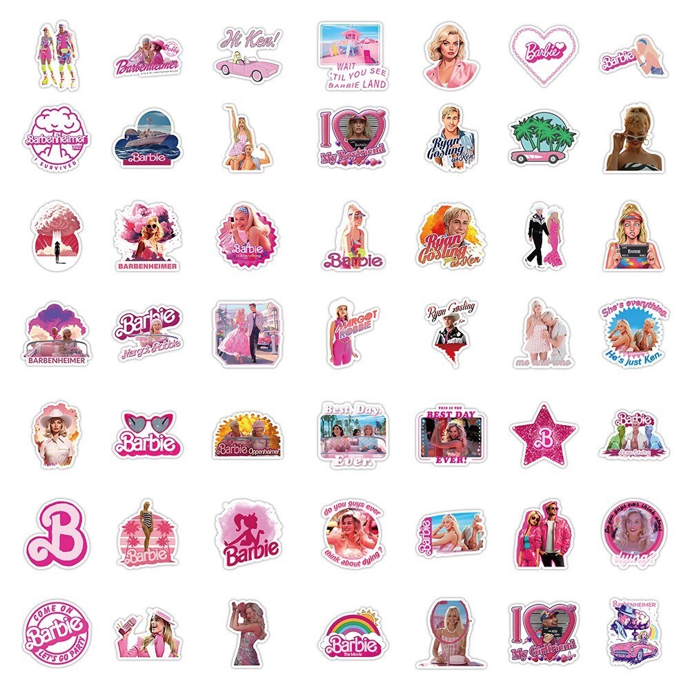 50 Barbie Movie Sticker Pack – Waterproof Vinyl – Ken Kenergy Margot Robbie