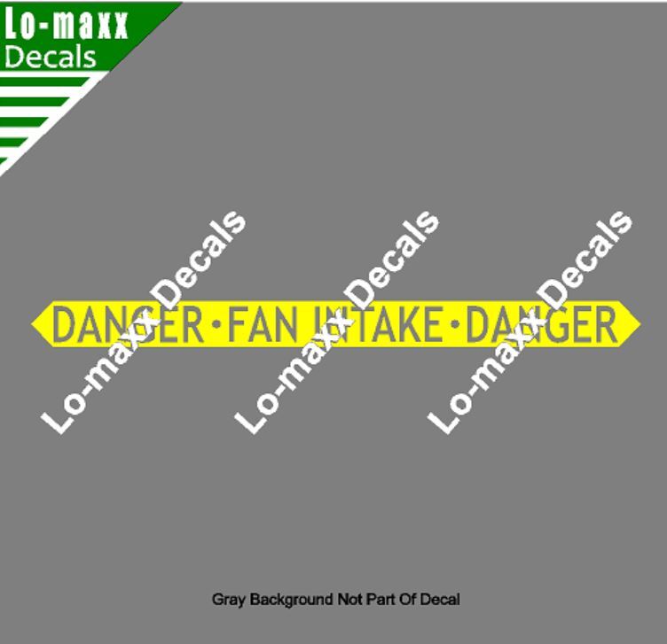 Danger Fan Intake Fighter Jet Militarily Aircraft Insignia Die Cut Vinyl Decal
