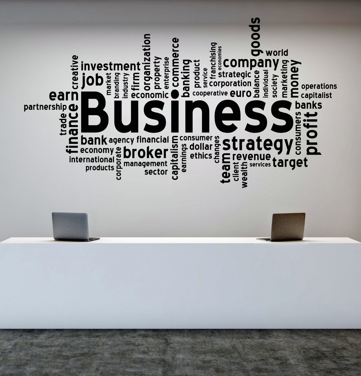 Vinyl Decal Wall Sticker Quote Business Words Company Finance Job (n1011)