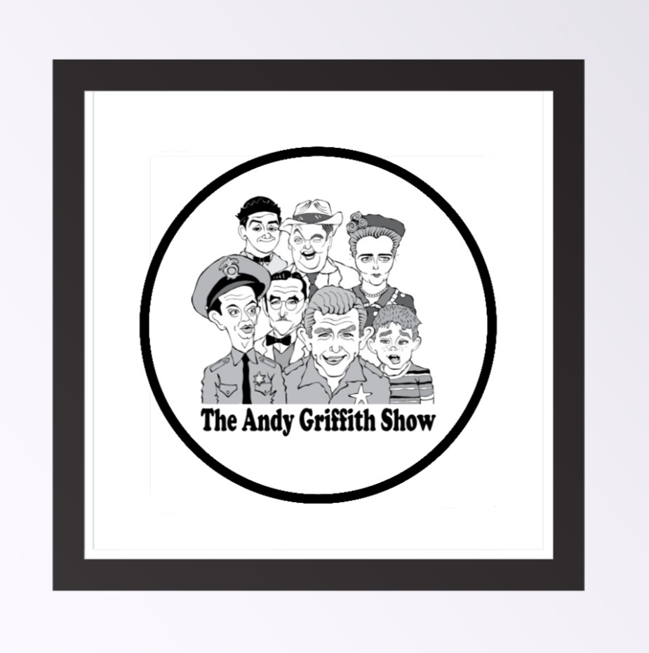Andy Griffith Show -Caricatures – 4" Vinyl Decal Car Cooler Laptop Decor Tumbler