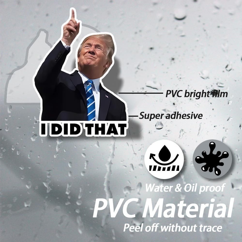 100 Pcs Trump I Did that Stickers, Funny, Mixed 5 Different Patterns, 3" Large S