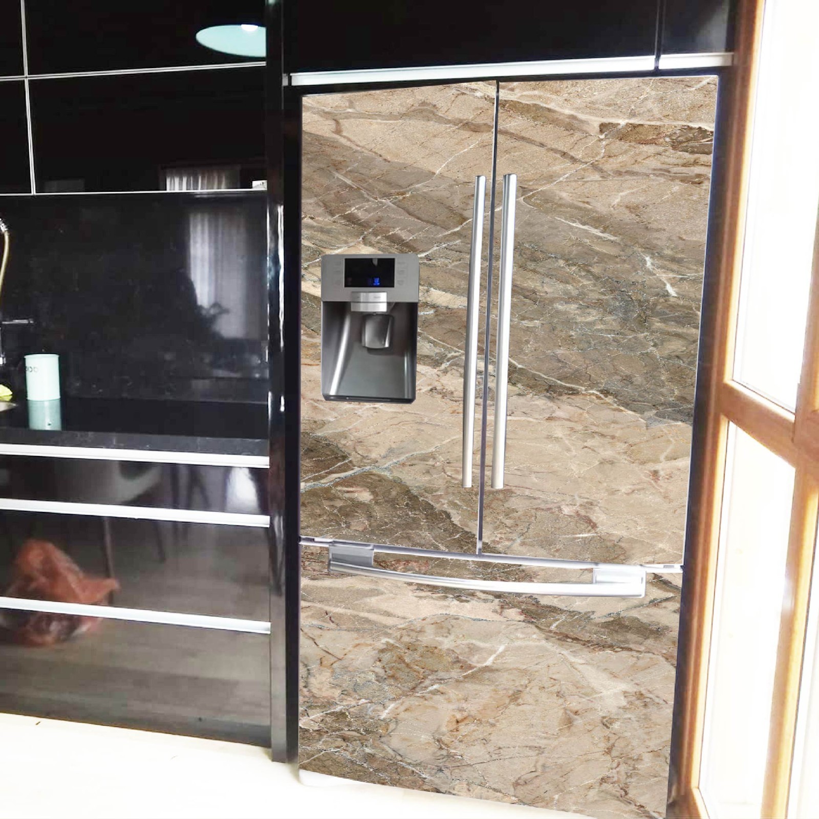 Marble Refrigerator Wrap, Home Kitchen Decor Upgrade