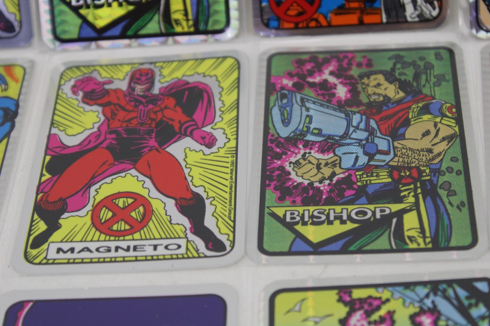 Lot: 32 Vtg Marvel X-Men Foil Prism 90s Vending Machine Stickers Kodak Rare Mint