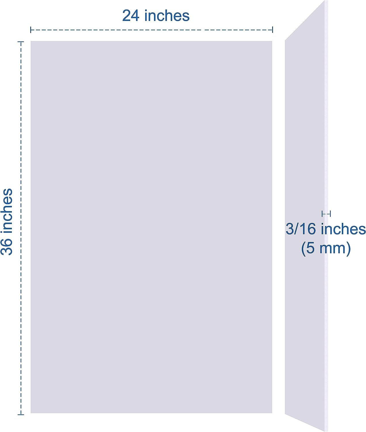 Foam Board 24 x 36 x 3/16" (5mm) – 12 Pack – White Poster 24×36 in