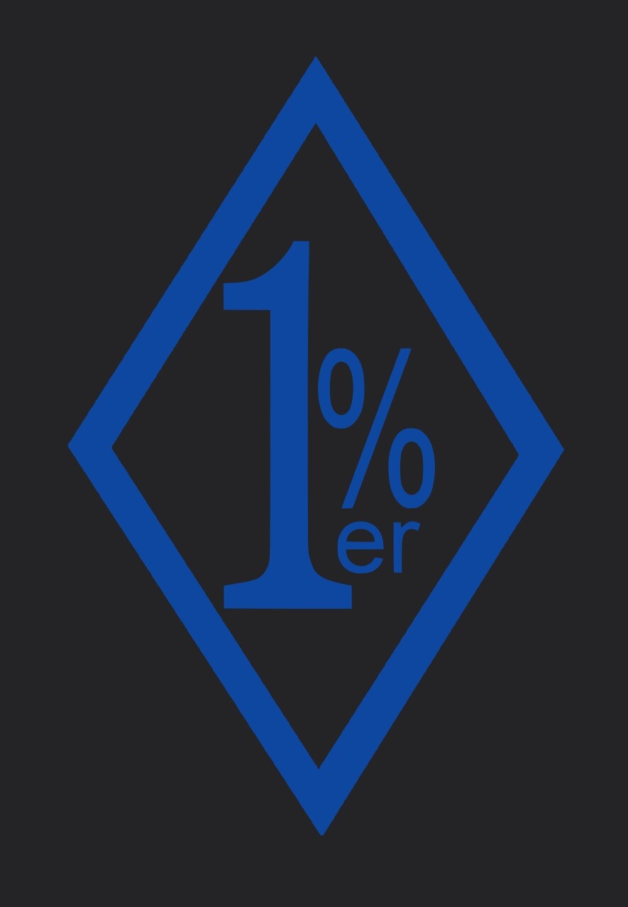 1%er One Percent Outlaw Biker Vinyl Sticker Decal- Choose Size & Color
