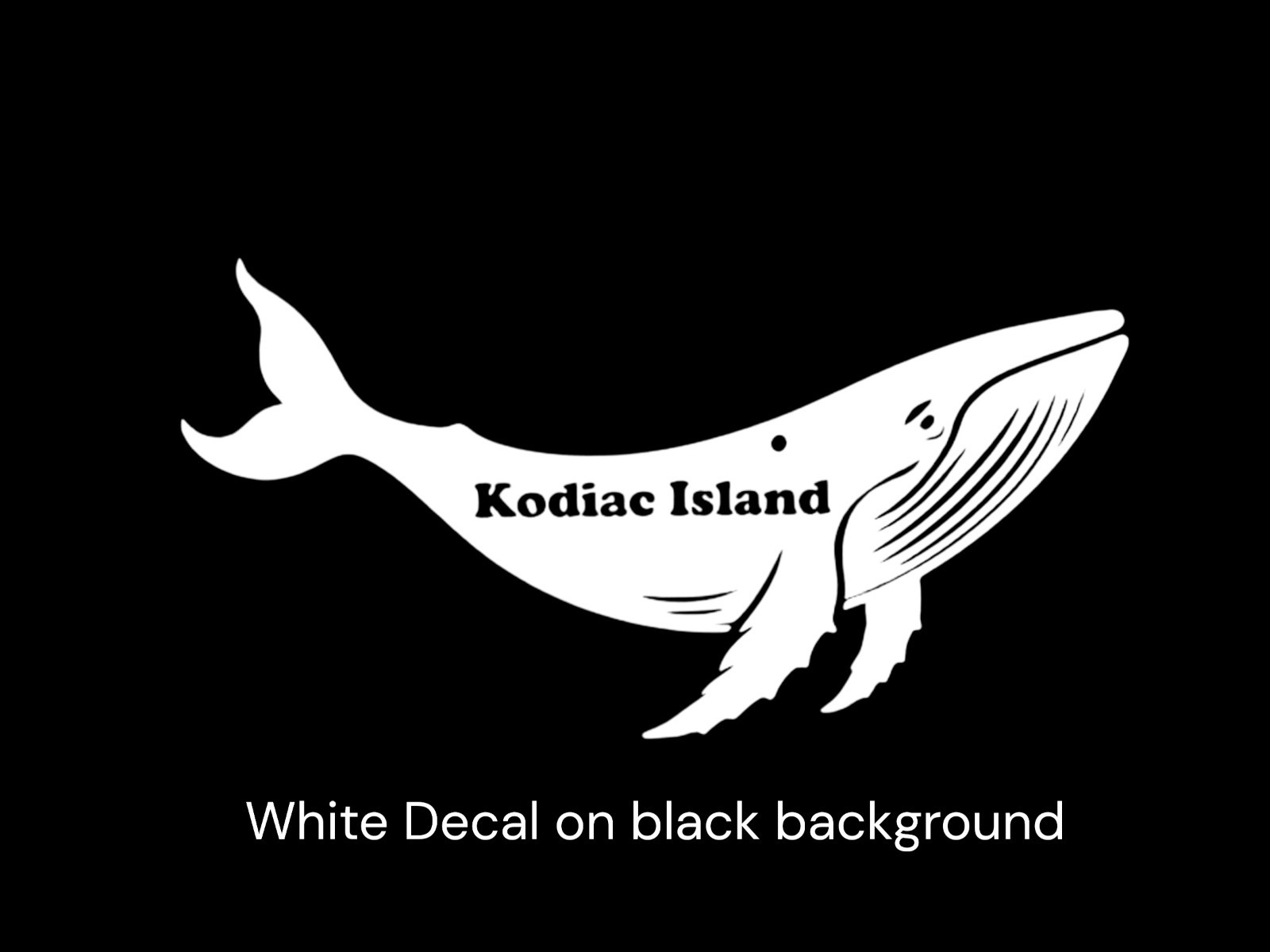 Humpback Whale Kodiac Island Decal for car Windows Laptops most Smooth Surfaces