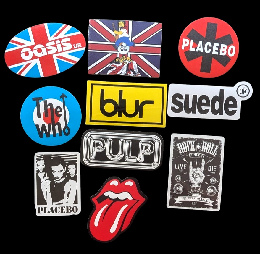 British Rock Bands Stickers, British Rock Bands Decals