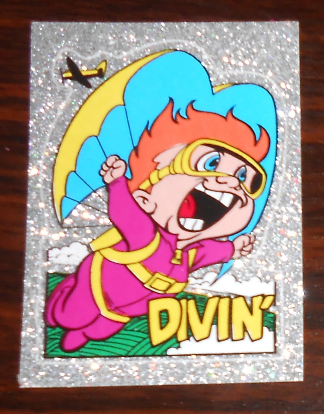 Divin' Sticker 4×2.5 Glittery Skydiving Parachute