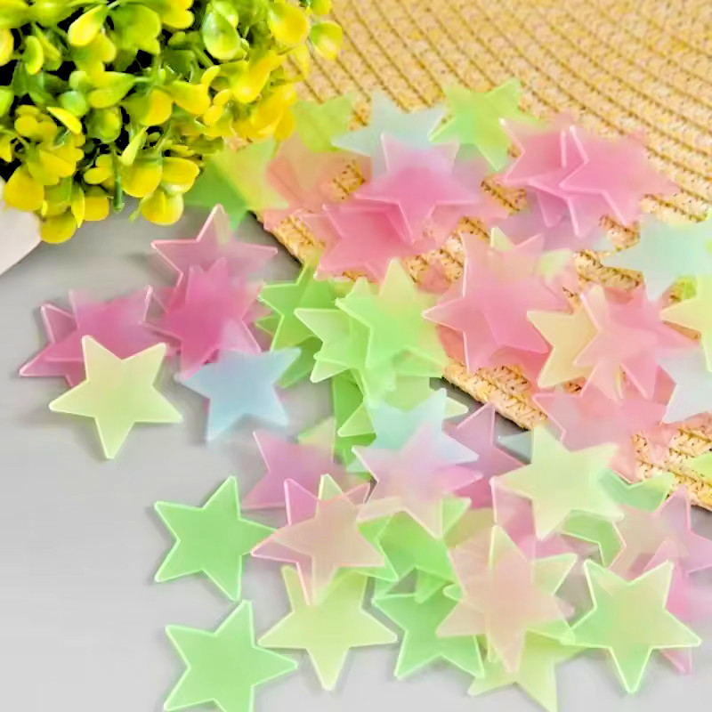 Glow in The Dark Star Wall Stickers Luminous Ceiling Decals Kids Bedroom Decor