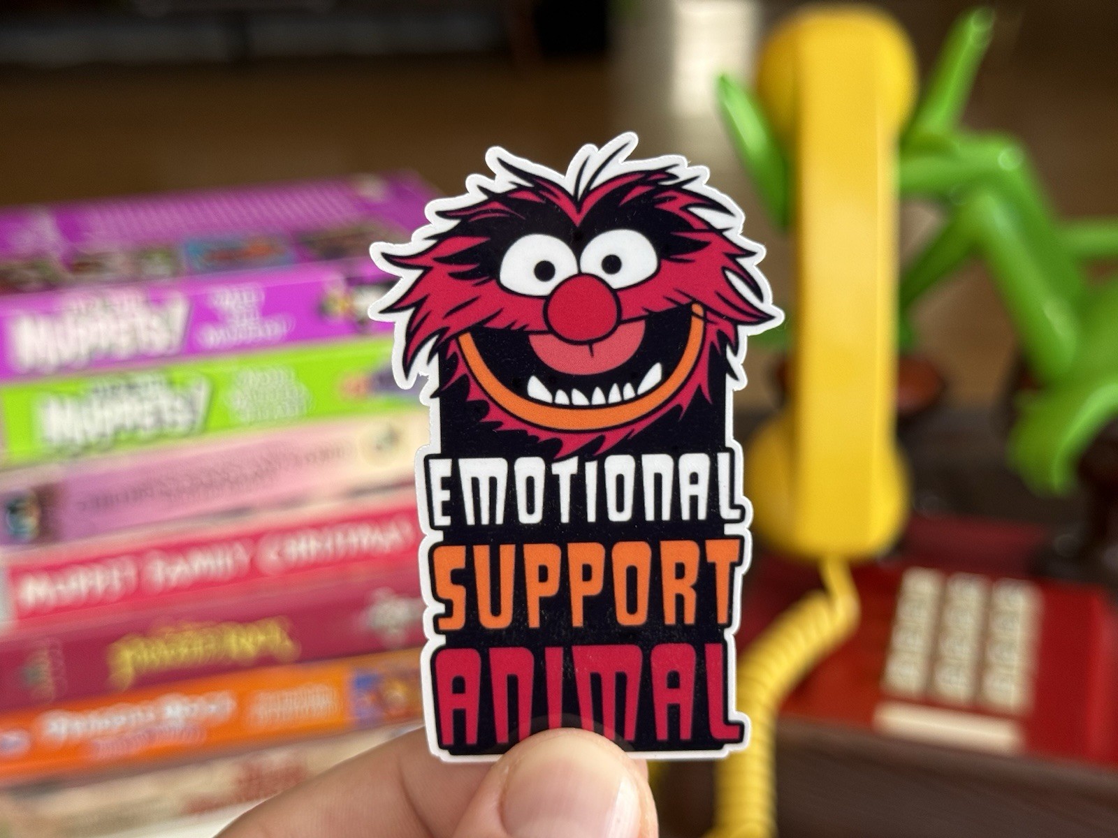 The Muppets Animal Emotional Support Animal Vinyl Sticker Decal 2 Pack Hand Made