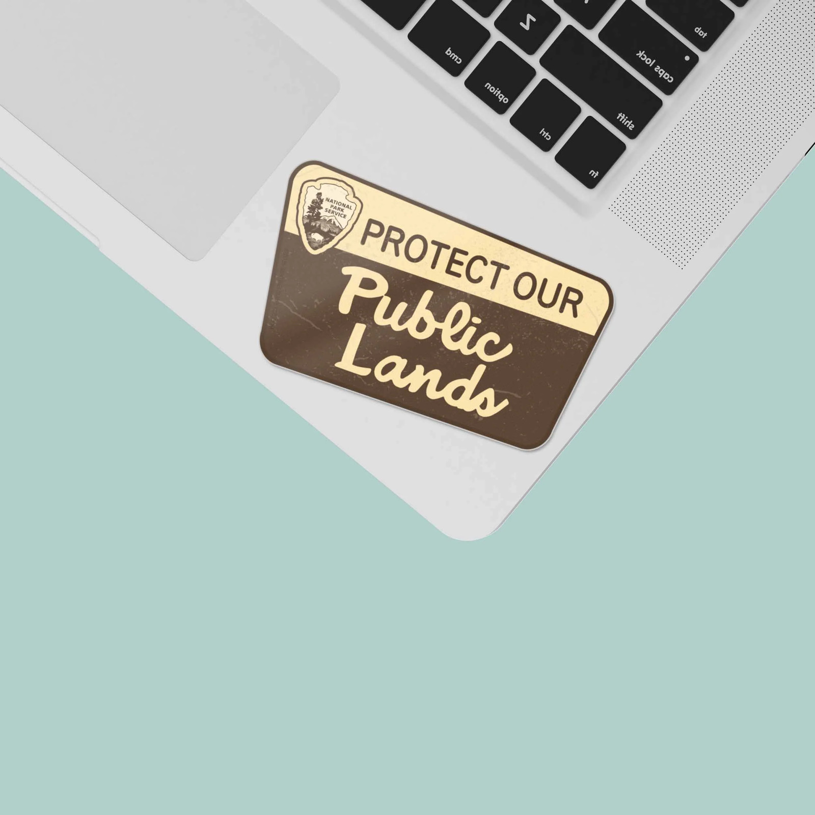 Protect Our Public Lands Sticker – Vintage National Park Sign