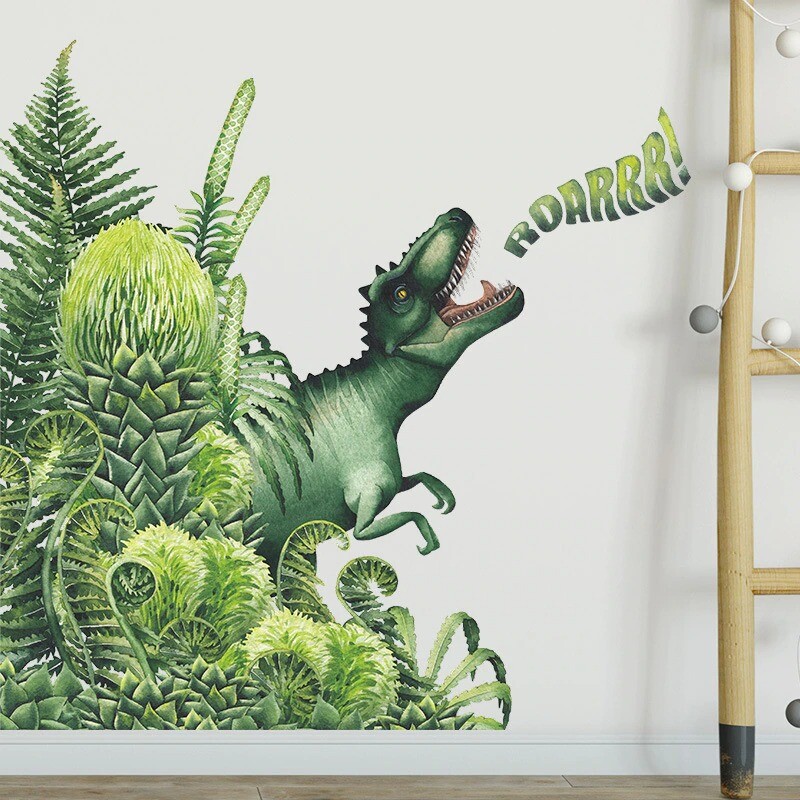 Removable Tropical Leaves Flowers Bird Wall Stickers Bedroom Living Room Decor