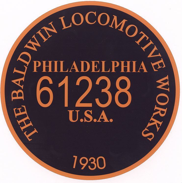 Baldwin Locomotive Works Railroad Railway Train Sticker R7281