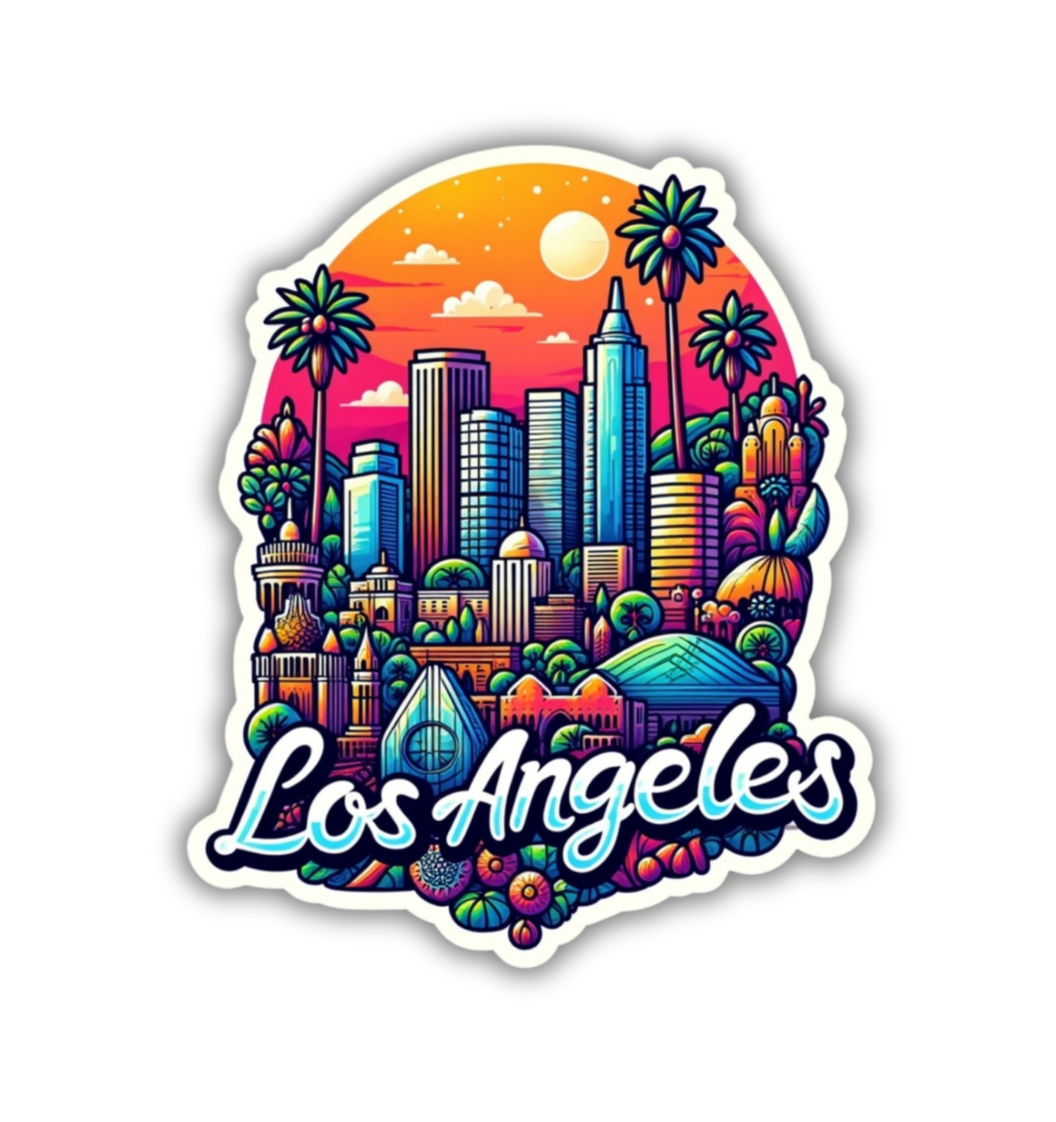 Los Angeles California Fridge Magnet or Laptop Sticker