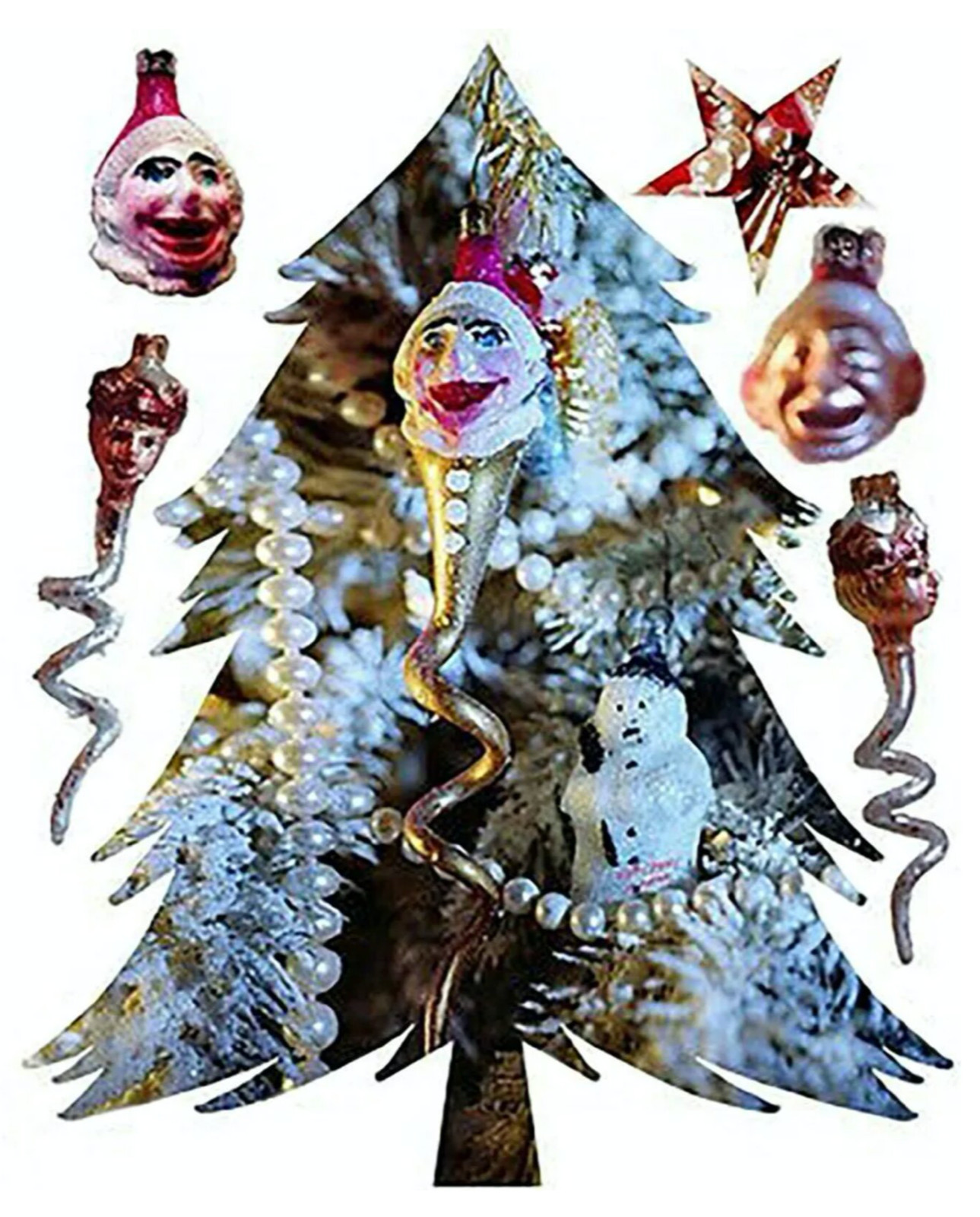 New Marilyn Minter Merry Merry Christmas Tree Huge Wall Sticker 2007 Modern Art