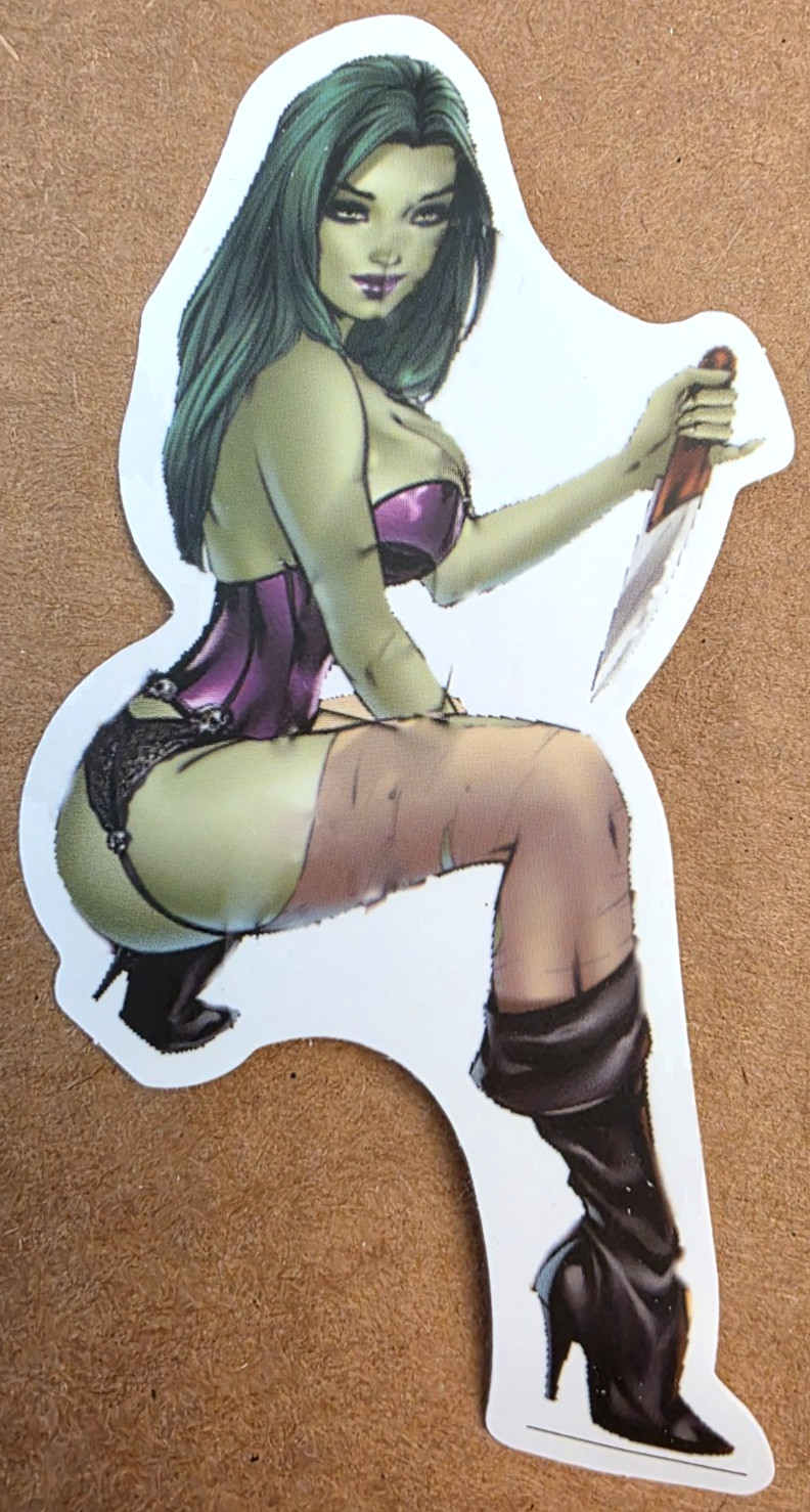 Halloween Sticker Girl Witch Vampire Ghost Green Hulk Shrek Comic Anime Manga