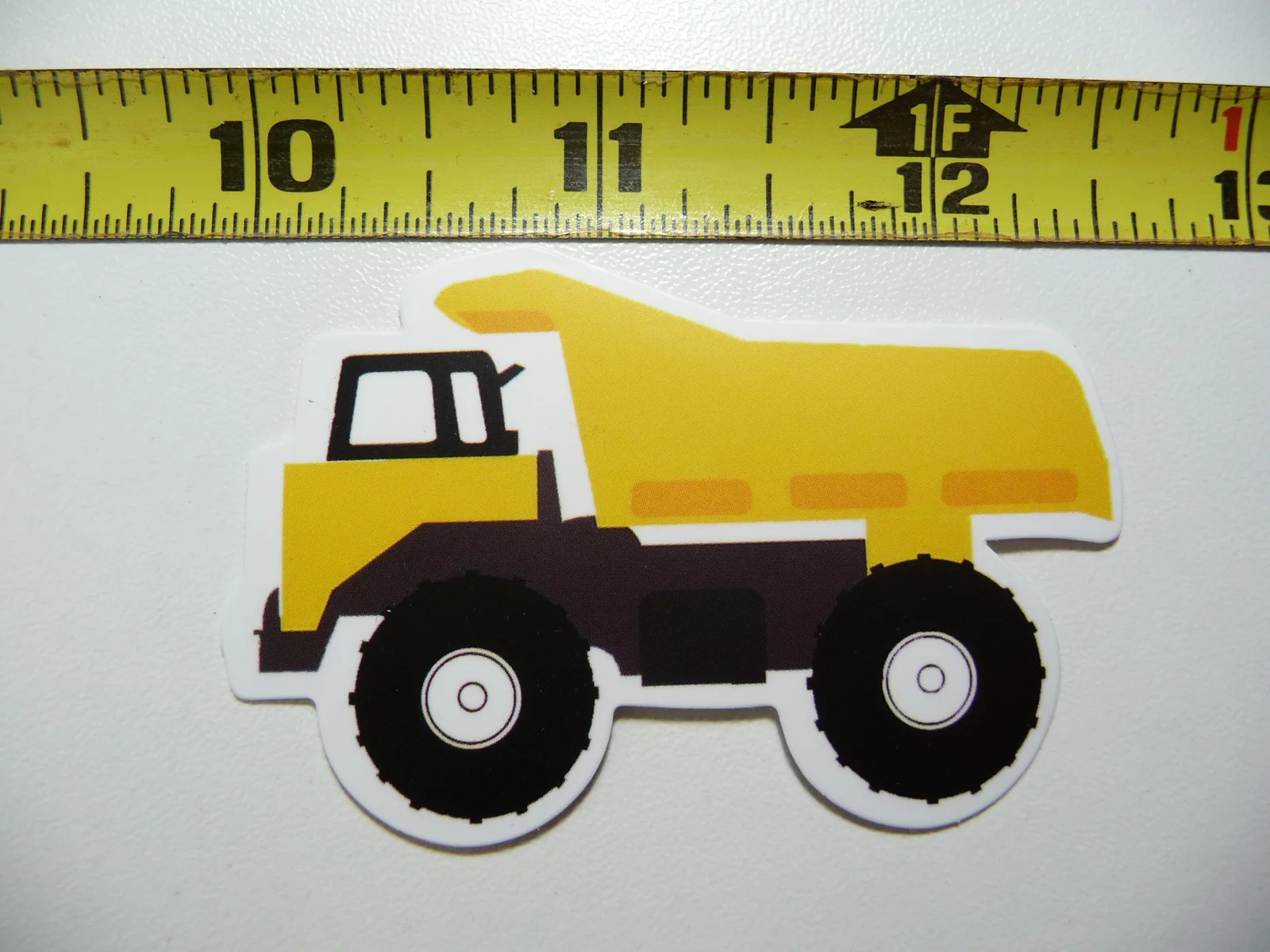 KIDS LEFT DUMP TRUCK EMPTY SMALL STICKER DECAL HEAVY EQUIPMENT CONSTRUCTION