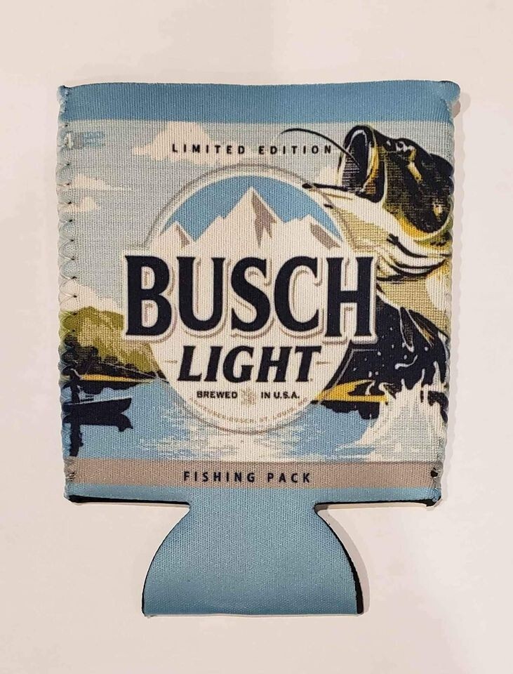 One busch light Beer pop soda can koozie cooler river camping kayaking fishing