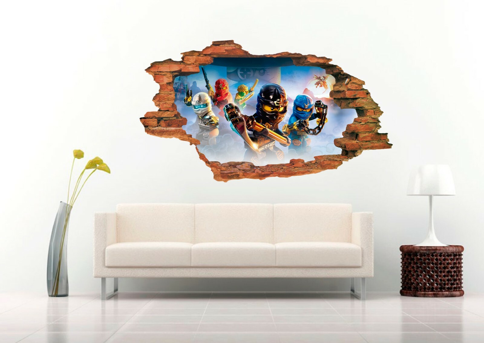 LEGO Ninjago World 3D Wall Decal Removable Vinyl Sticker Mural Wall Art Decor
