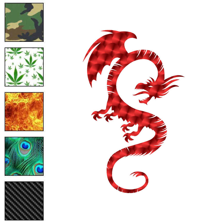 Flying Dragon, Vinyl Decal Sticker, 40 Patterns & 3 Sizes, #6636