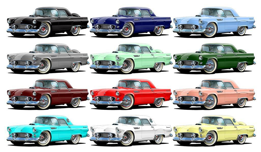 1955 Ford Thunderbird Hardtop My Garage My Rules Wall Art Graphic Sticker