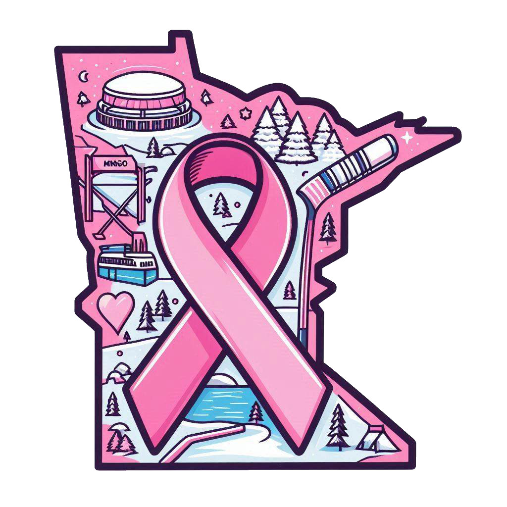 Multipack State Pink Awareness Ribbon Stickers Glossy Breast Cancer WI MN MO IN