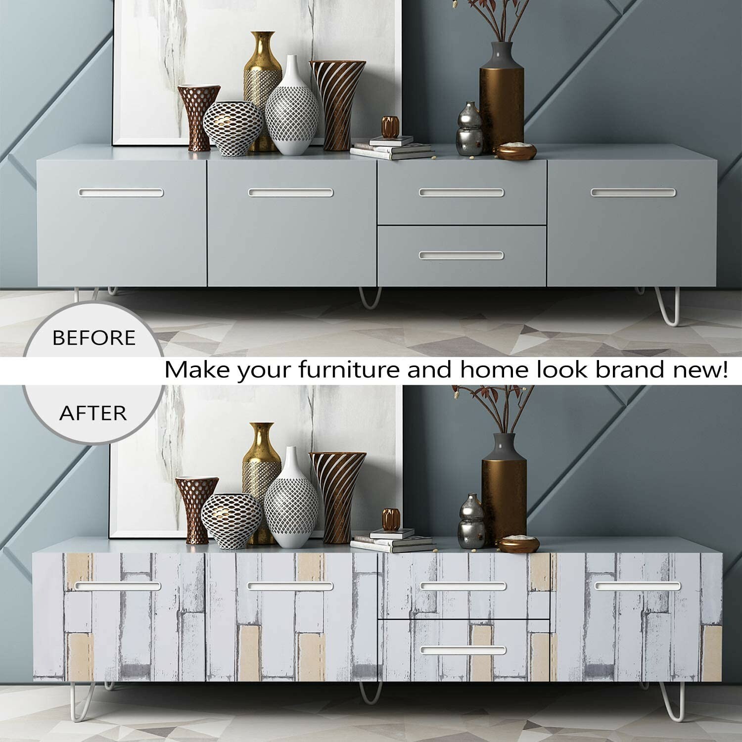 Wood Wallpaper Wood Paper – 11.8" x 78.7", Self-Adhesive Removable Wood Decorati