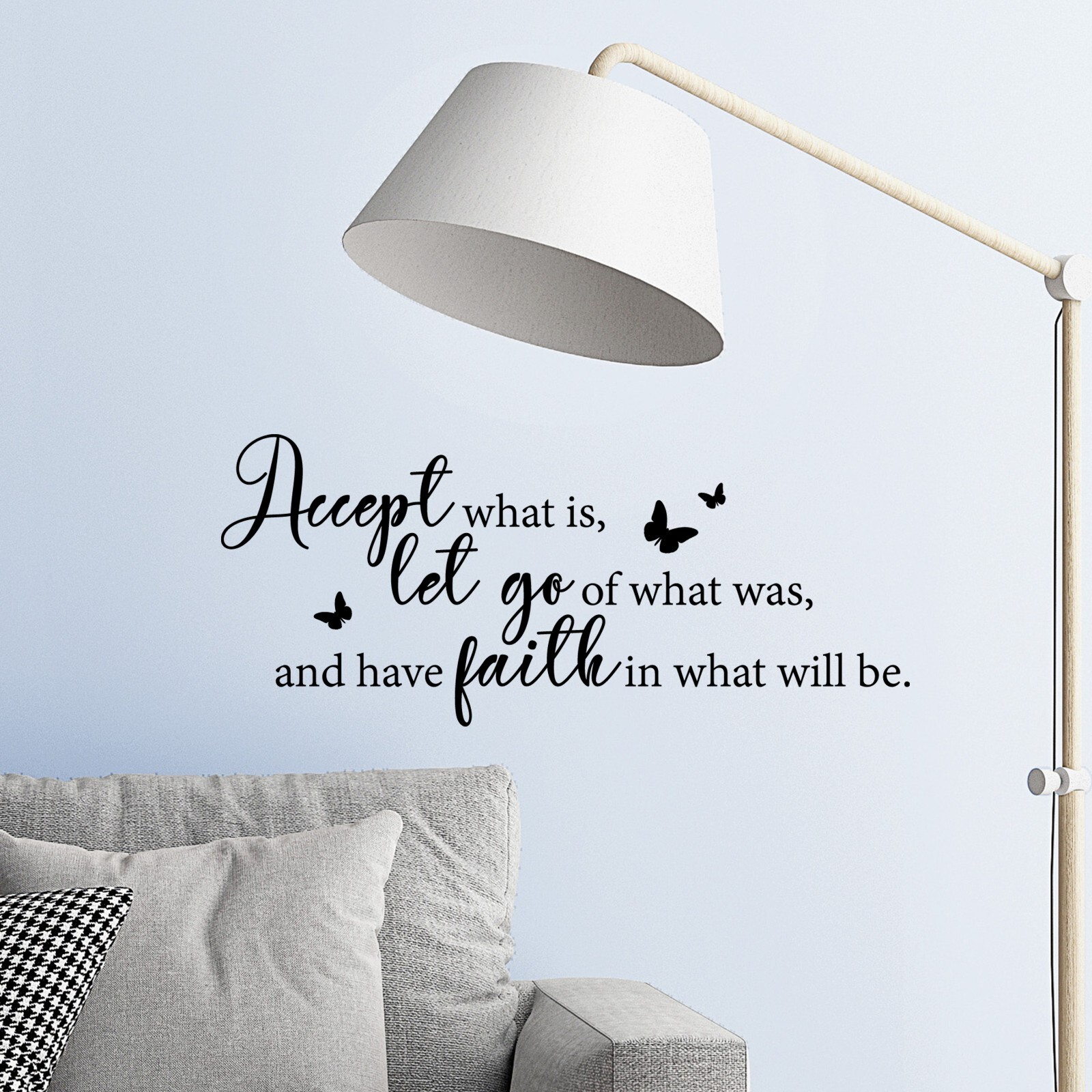 Accept What Is Inspirational Wall Decal Quote Sticker Positive Mindset Decor