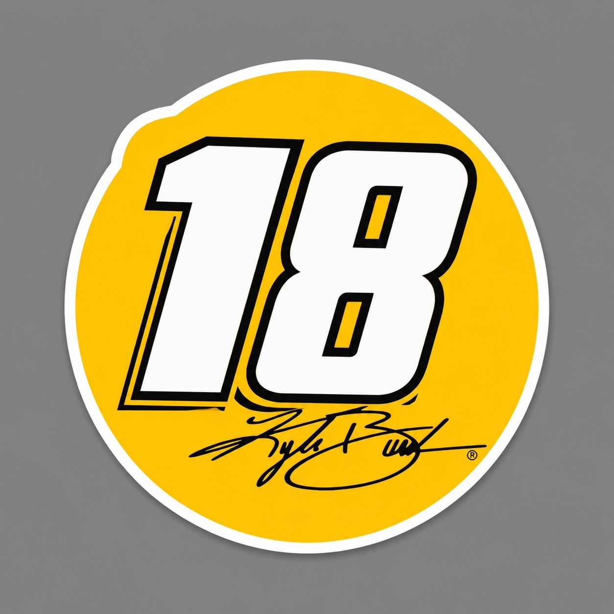 Kyle Busch Number 18 Tribute Commemorative Vinyl Sticker/Decal NASCAR 16