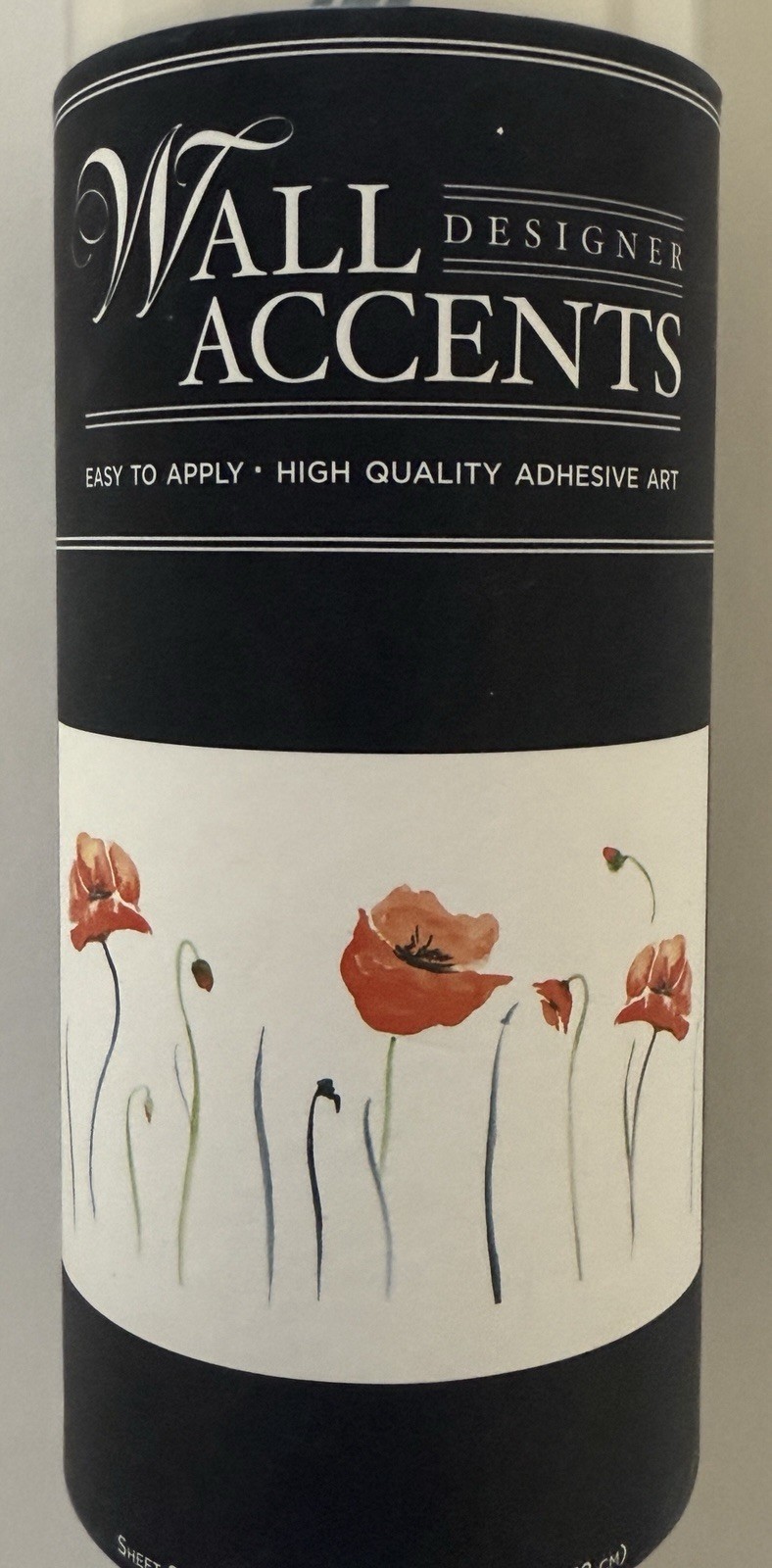 Designer Wall Accents Easy To Apply, High Quality Adhesive Art Beautiful Poppy