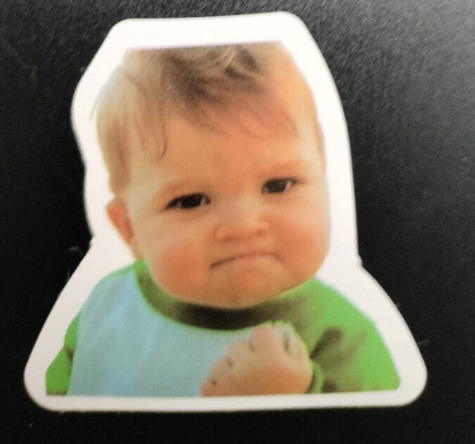 Success Kid Funny Meme Decal Sticker for Tumblers Laptops