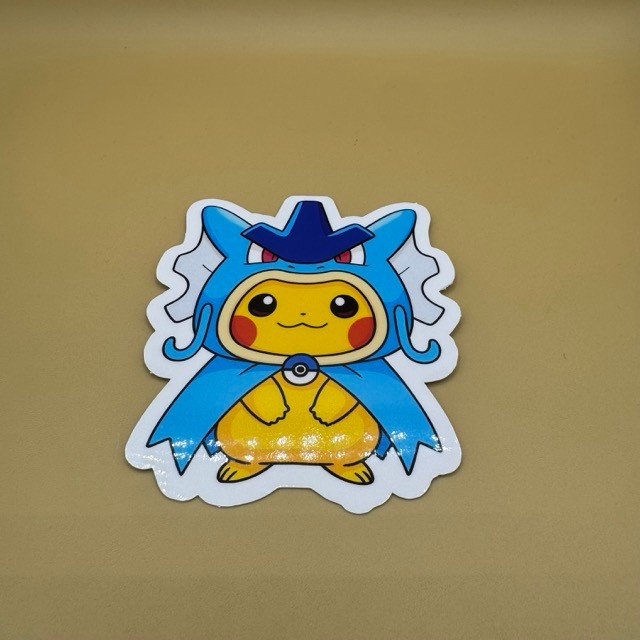 Poncho Pikachu Gyarados Costume Vinyl Decal Sticker – Cute Pokémon Art –