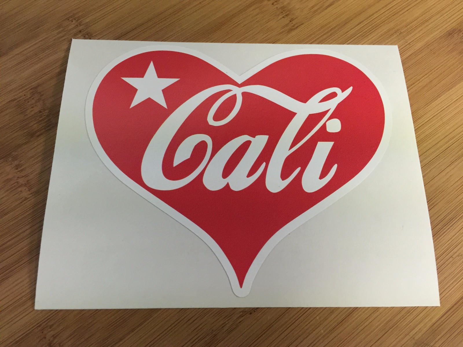 Cali heart vinyl sticker decal California love car truck SUV board window