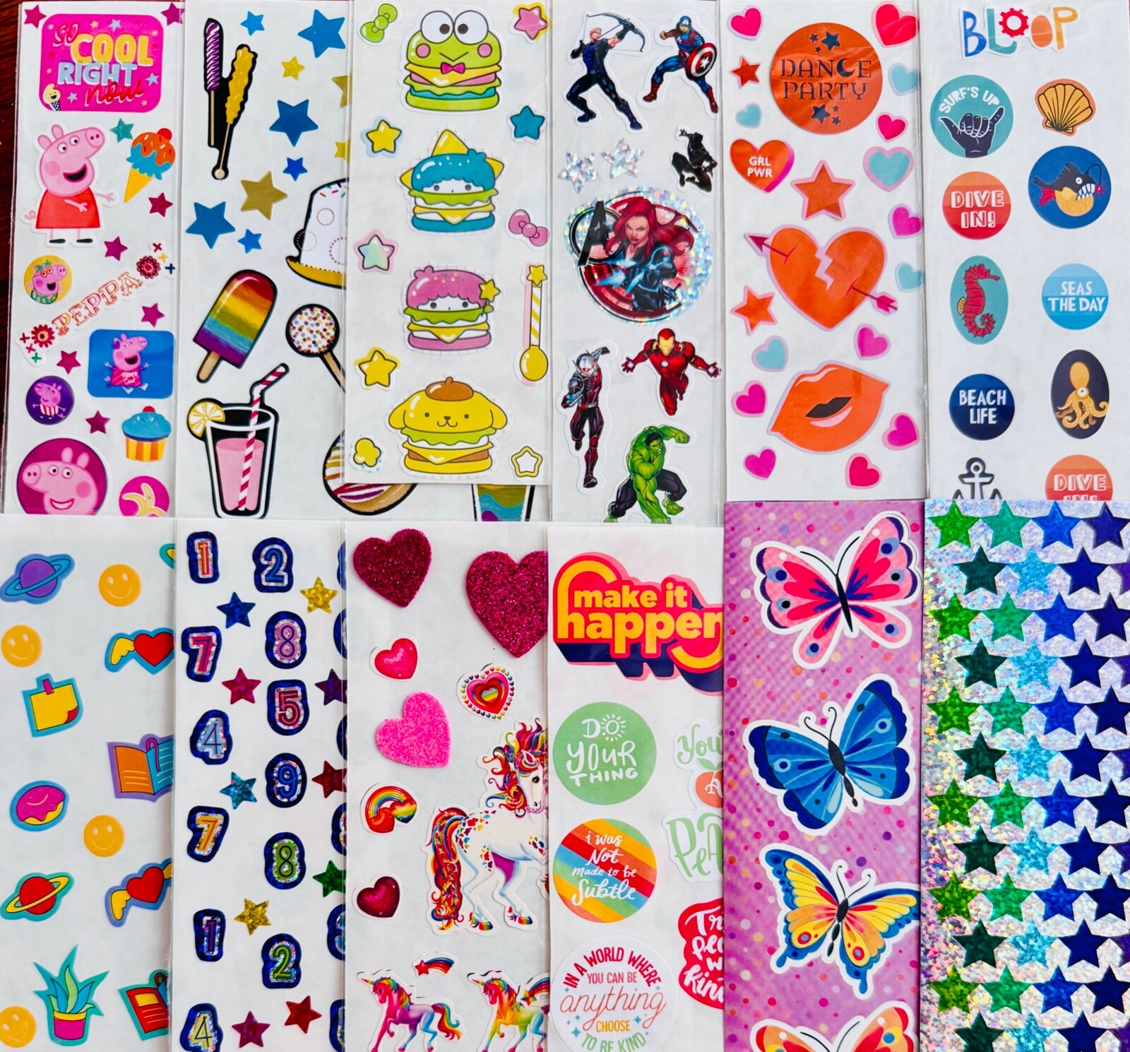 100+ Stickers Retro Crayons Crayola Colors art tools supplies collage create fun