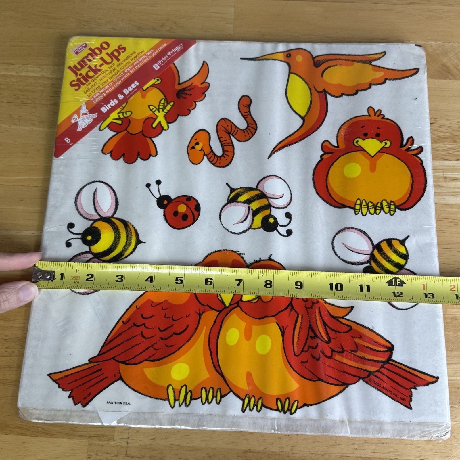 Vtg Birds Bees Priss Prints Room Decorations Wall Decals Retro 1981 Nursery Play