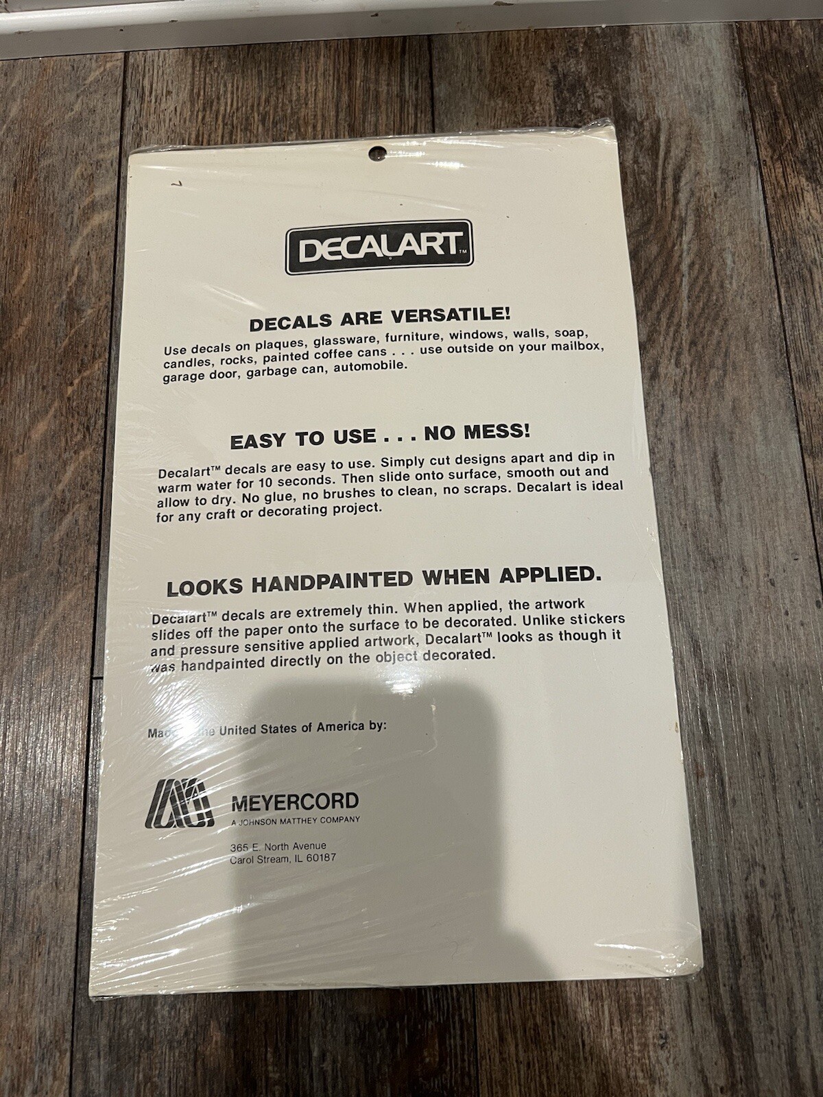 New Vintage Meyercord Decalart 0335 Mouse House Large Water Applied Decal