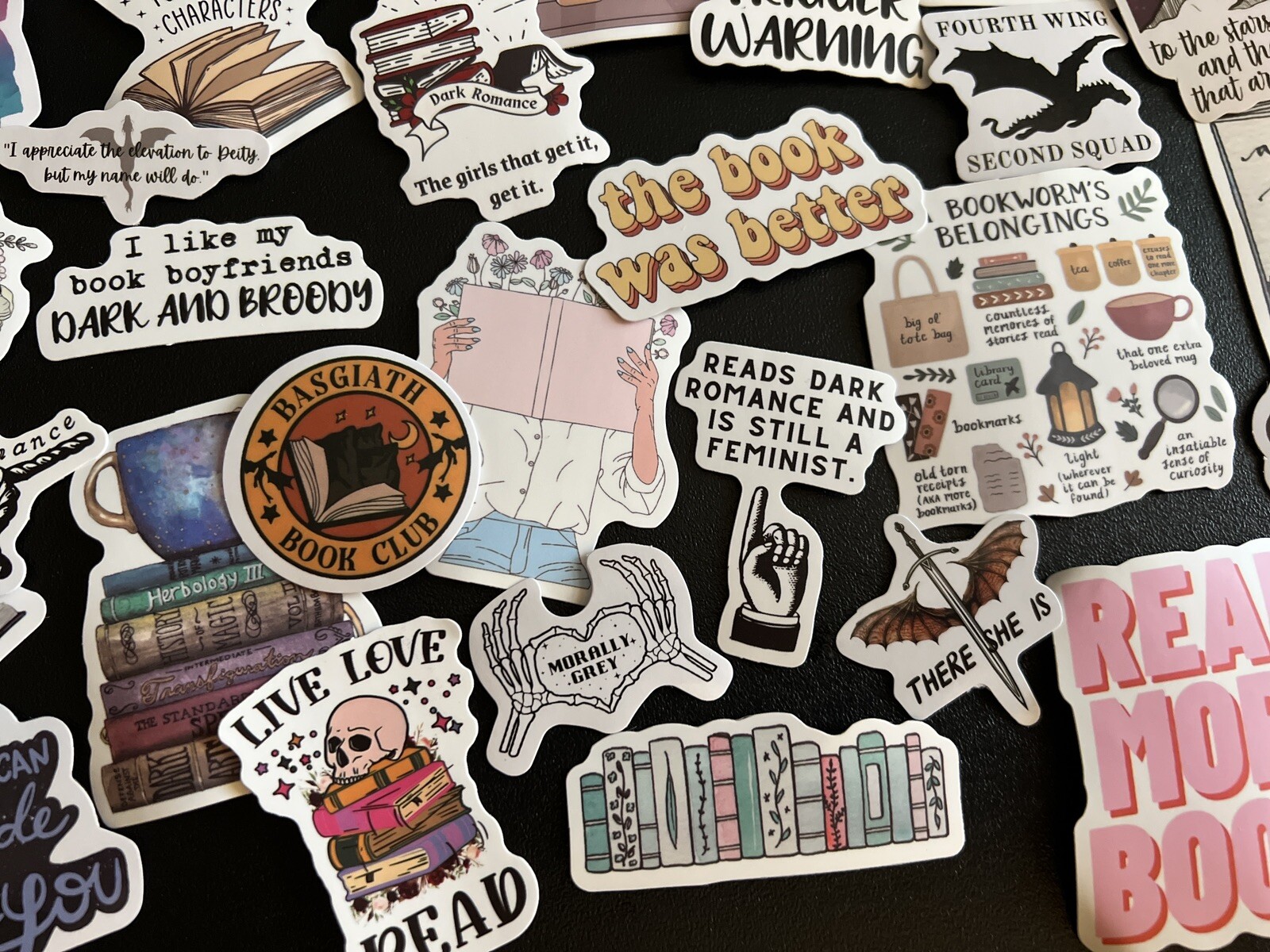 20 Pcs Book Stickers for Kindle Bookish Reading Booktok Stickers Adult Romance