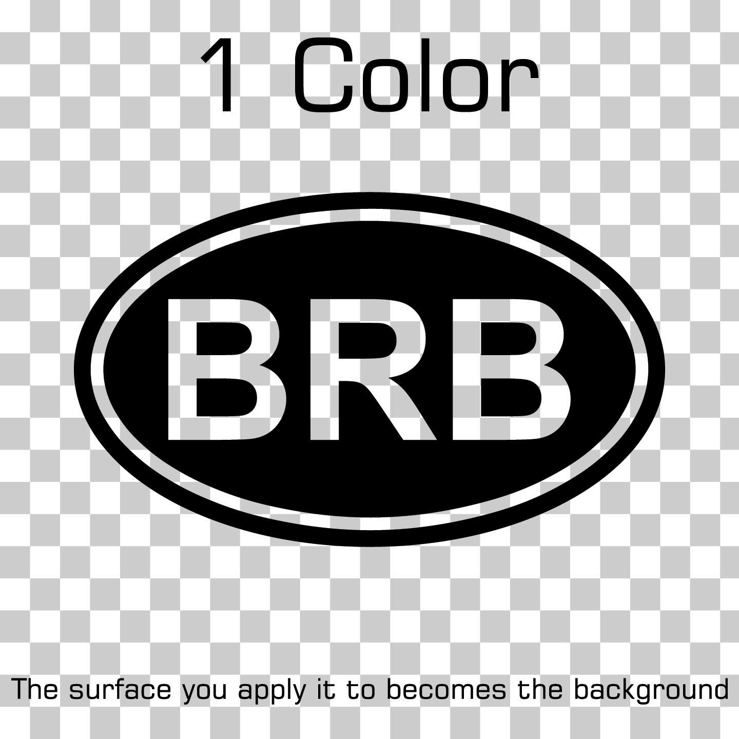 Barbados BRB Oval Country Code Vinyl Decal Sticker for Car Window Laptop & Gifts