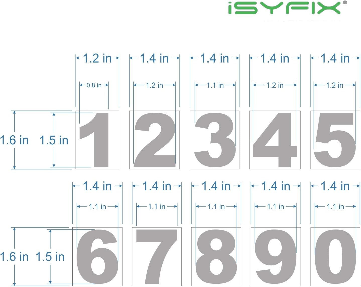 Self-Adhesive Gold Chrome Number Stickers – 20-Piece Set for Home or Business