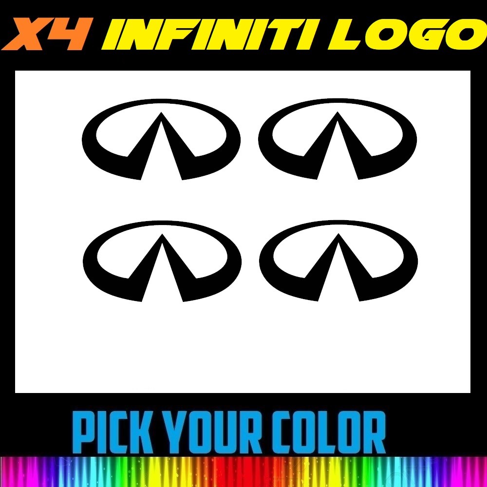 x4 2" 3" 4" 6" 8" INFINITI Logo Vinyl Decal Wheel, Car, WINDOW Sticker FREE SHIP