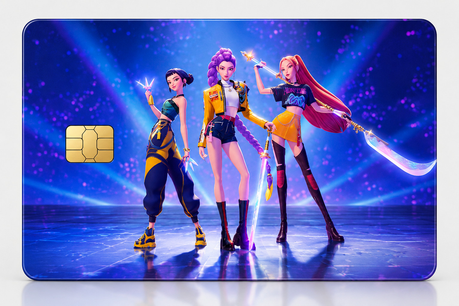 K-pop Demon Hunters HUNTR/X Weapons Stage Debit Card Credit Card Skin Vinyl