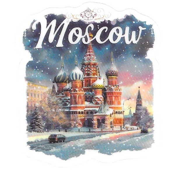Moscow Russia Saint Basils Cathedral Die Cut Clear European Vinyl Sticker