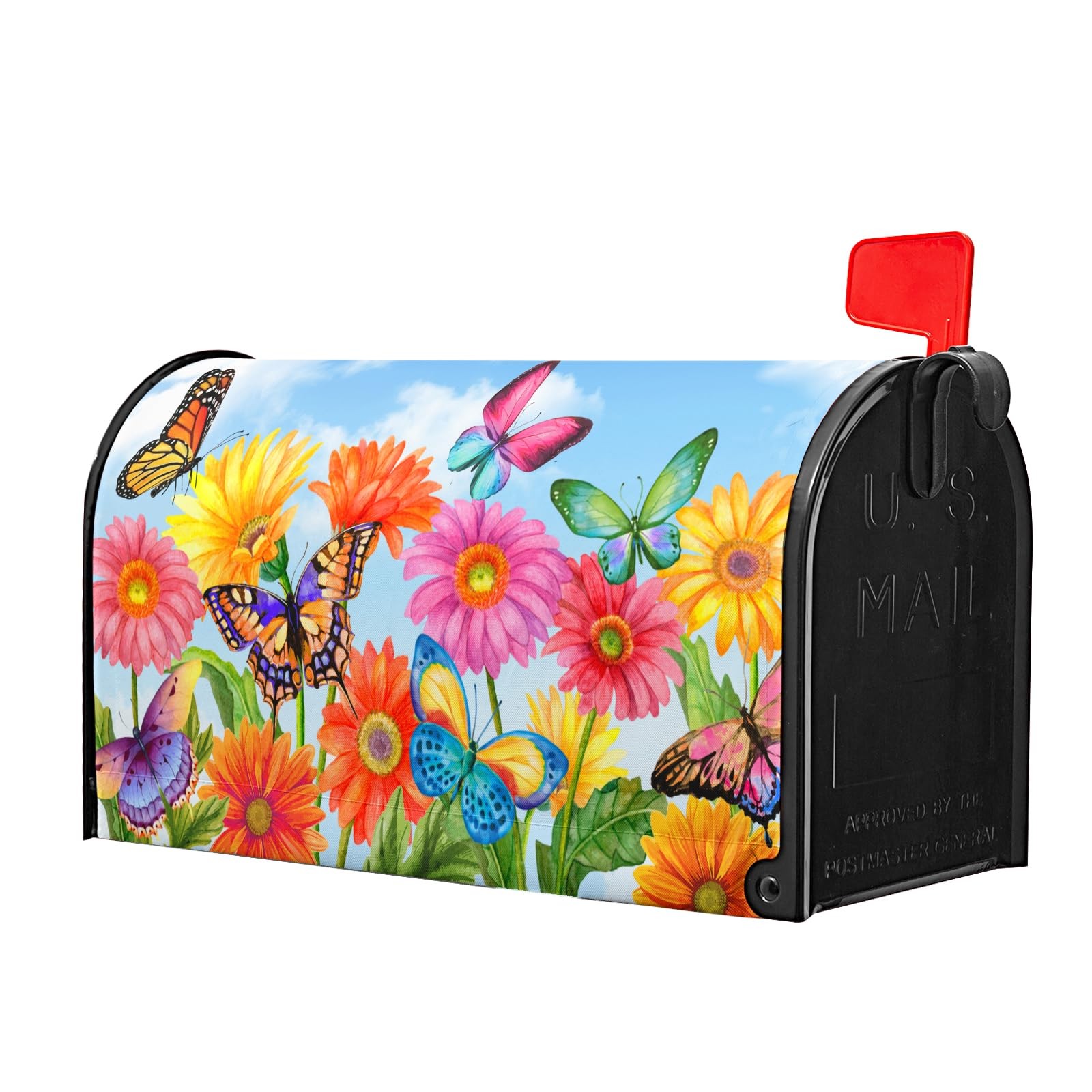 Granbey Spring Flower Mailbox Covers Magnetic Standard Size 21×18",