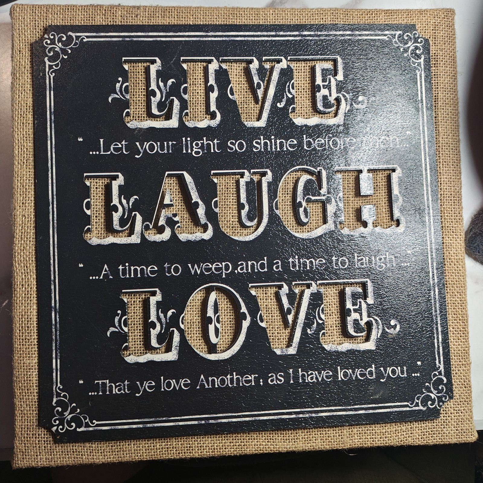 13 x13 Live Laugh Love Wall Decorative Art