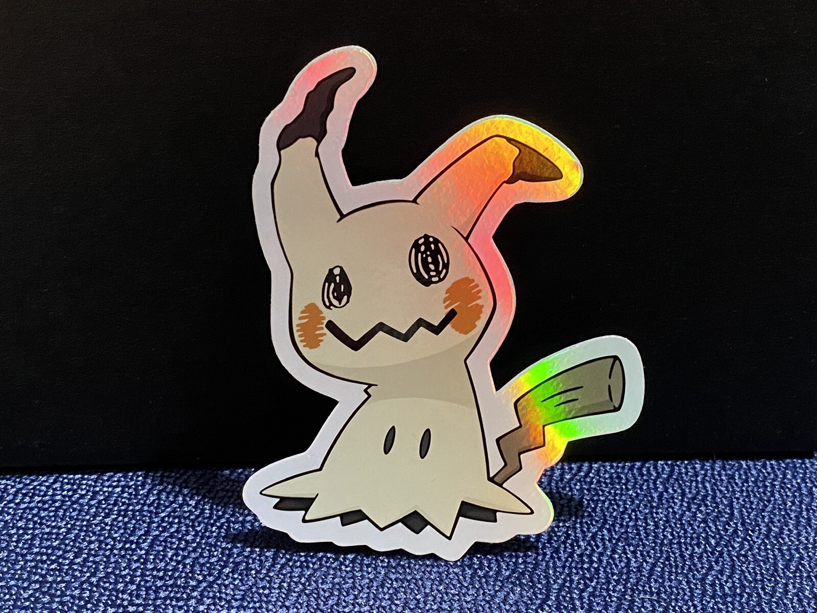 Mimikyu Sticker Holographic Pokemon Decal Rainbow Holo