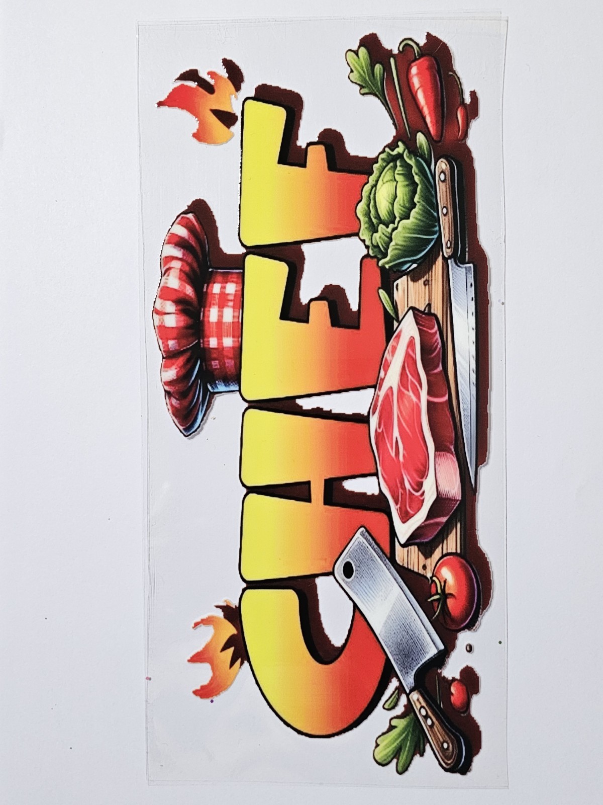 Chef UV DTF Transfer Sticker Wrap Tumbler UVDTF BUY 10+ GET COMBINED SHIPPING