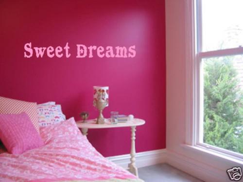SWEET DREAMS Girls Bedroom Wall Art Vinyl Decal 36"