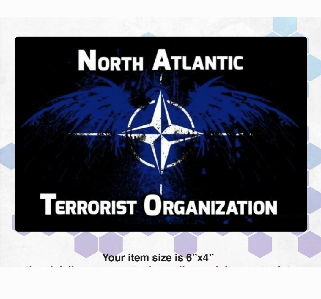 Anti N.A.T.O. Sticker 🇺🇦 UKRAINE 🇷🇺 RUSSIA *WORLDWIDE 🌐 SHIPPING*