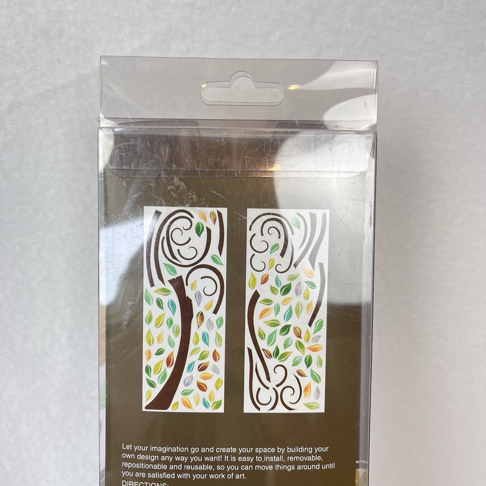 2 Pier One Imports Peel & Stick Wall Applique Tree Leaves Nature New Open Box