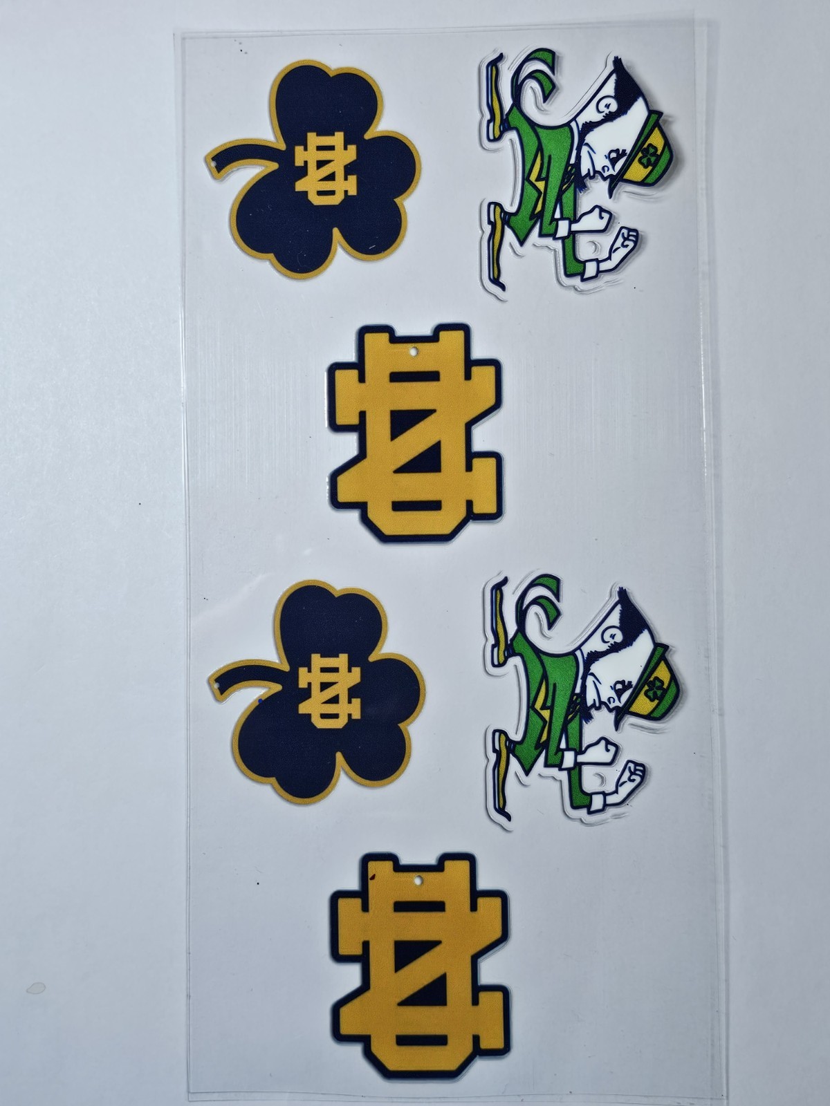 Notre Dame Football Transfer Sticker Wrap Tumbler UVDTF BUY 10 GET COMBINED SHIP